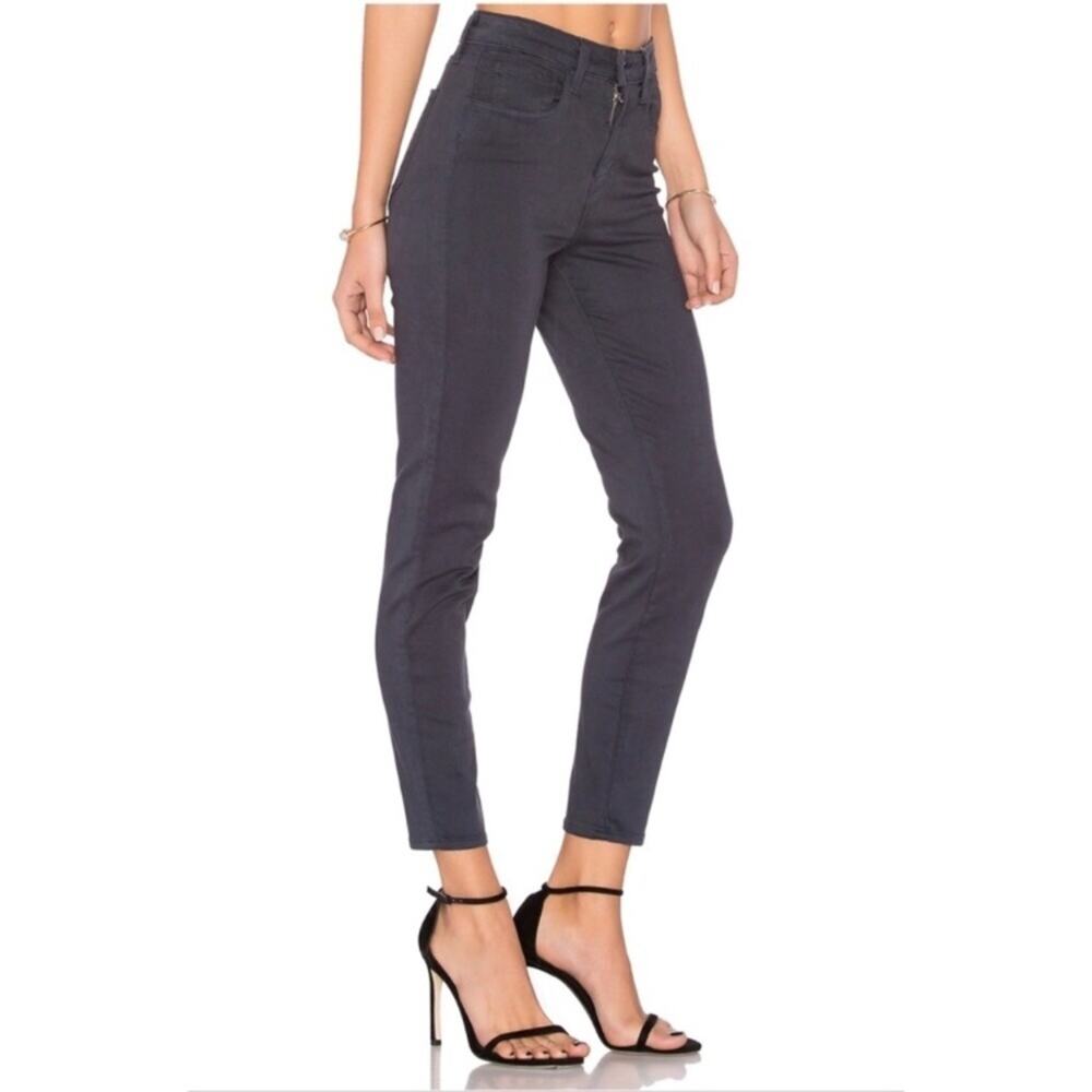 L’AGENCE Margot skinny high rise coal coated jeans